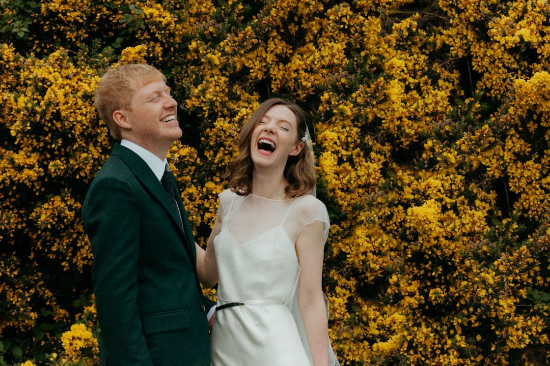 Lighthearted easygoing wedding photos in Ireland