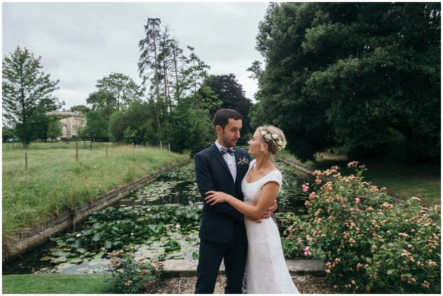 Bride and groom share an intimate moment at beautiful Georgian wedding venue 