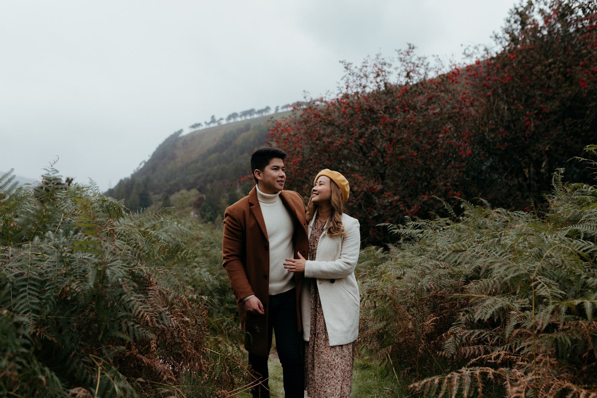 Fall Autumn Glendalough engagements shoot